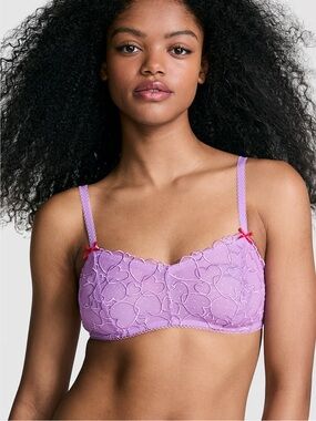 PINK Victoria's Secret Wink Unlined Scoop Bralette in Grape Taffy/Lilac